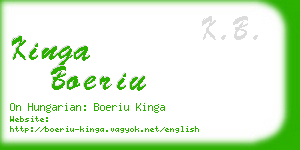 kinga boeriu business card